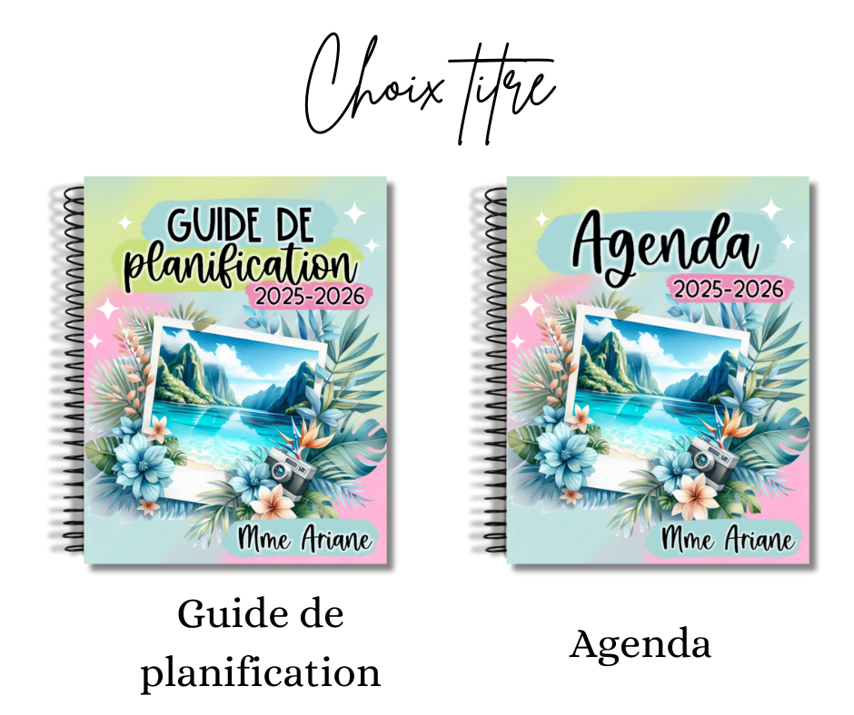 Planificateur 2026 (modèle semaine et menu)