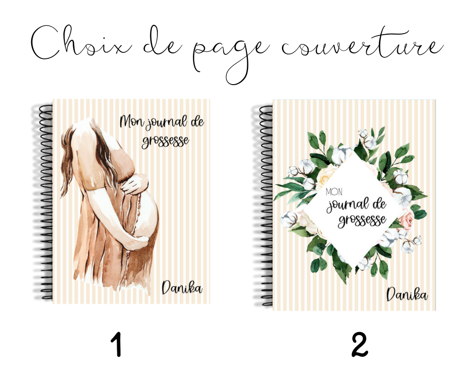 Journal de grossesse personnalisé