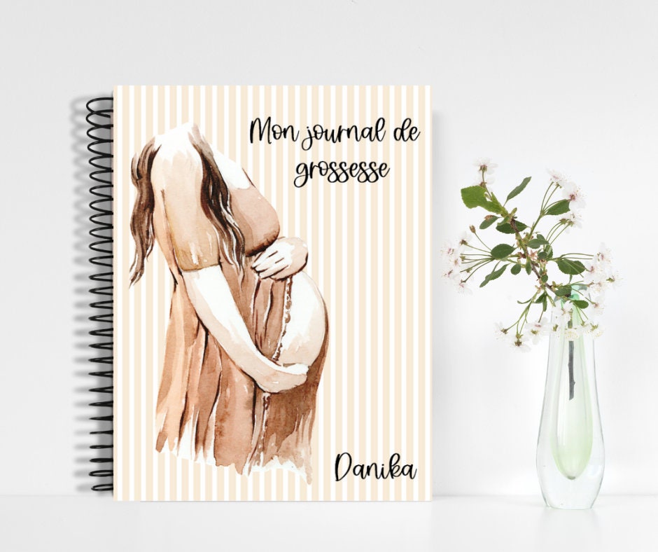 Journal de grossesse - page couverture femme enceinte
