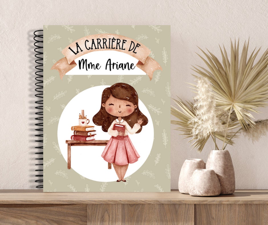 Album souvenir Ma carrière d'enseignant(e) - page couverture enseignante
