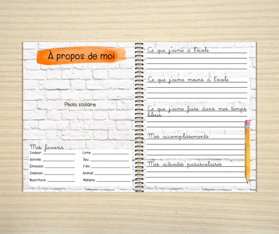 Souvenirs scolaires - page couverture tableau